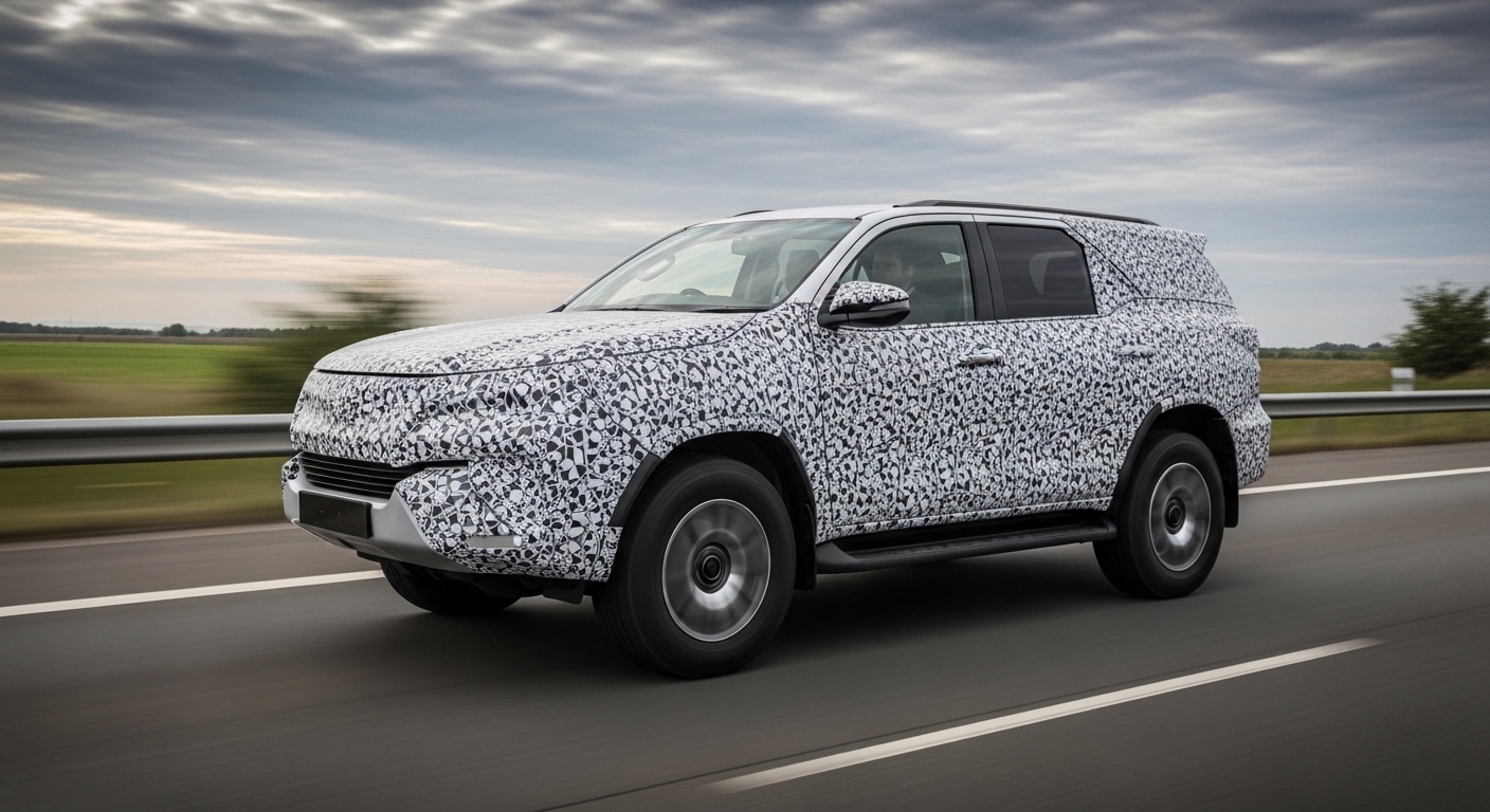 2026 Toyota Fortuner test mule spotted in Thailand